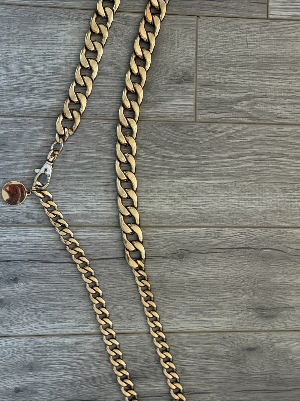 Gold Chain Belt with Medallion